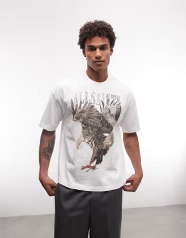 オールセインツ メンズ トップス Tシャツ ヴィンテージ ロゴ グラフィック AllSaints x ASOS Exclusiveagle graphic vintage logo tshirt CH