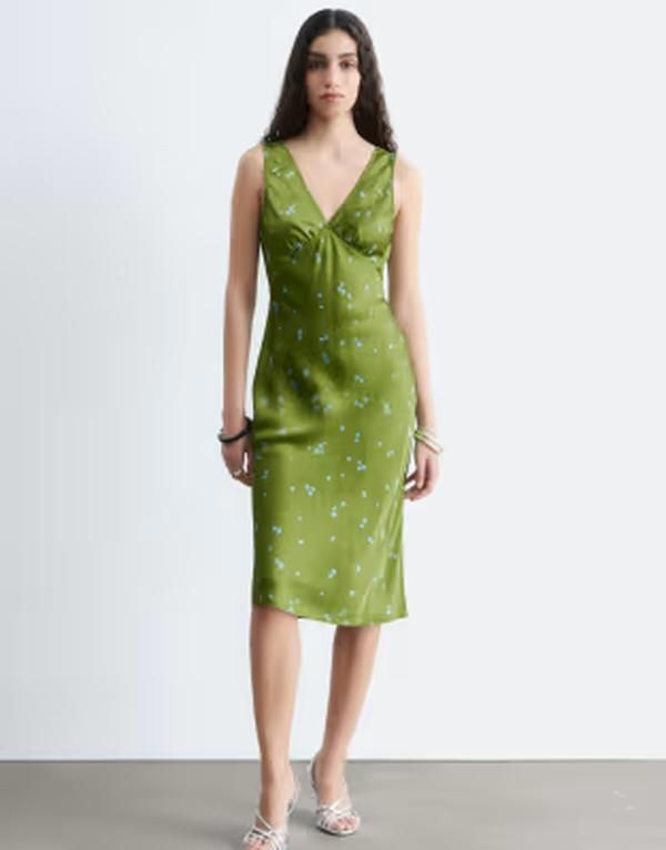 アンドアザーストーリーズ レディース トップス ワンピース フラワー柄 プリント ミディ サテン フラワー Other Stories bias cut satin midi dress floral 26,520円