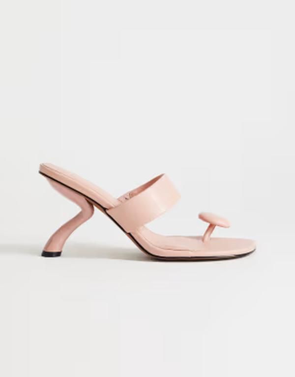 トップショップ レディース シューズ サンダル ヒール Topshop Natalie angular heel flip flops PINK ピンク