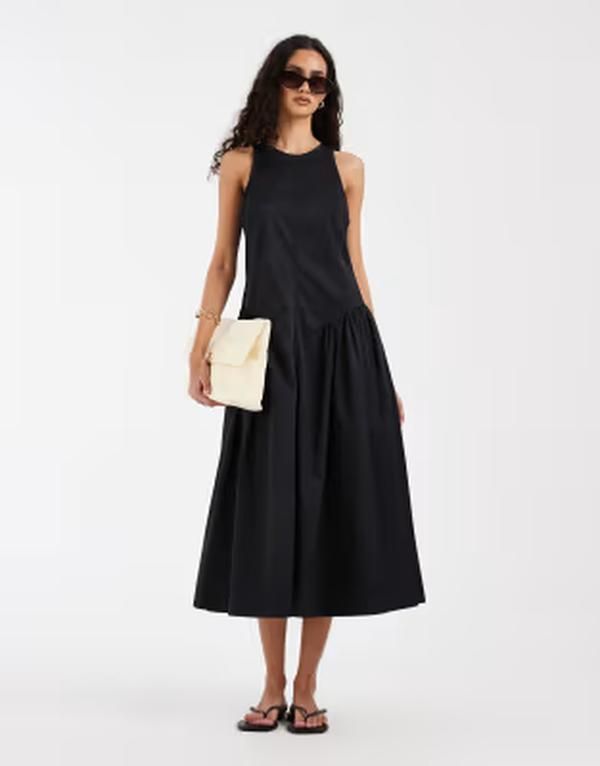 アンドアザーストーリーズ レディース トップス ワンピース ギャザー マキシ Other Stories ruchedrop waist maxi dress Black ブラック