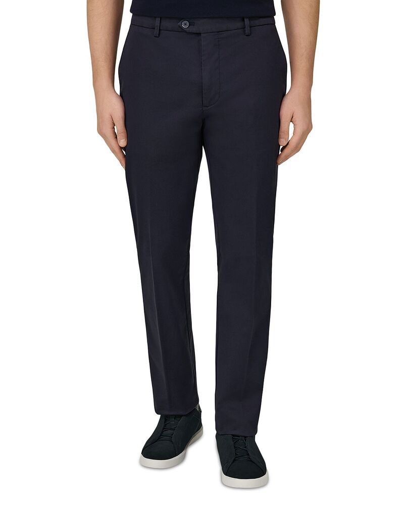 ボッジミラノ メンズ ボトムス カジュアルパンツ レギュラーフィット コットン Boggi Milano Regular Fit Stretch Cotton Trousers Navy Blue ネ