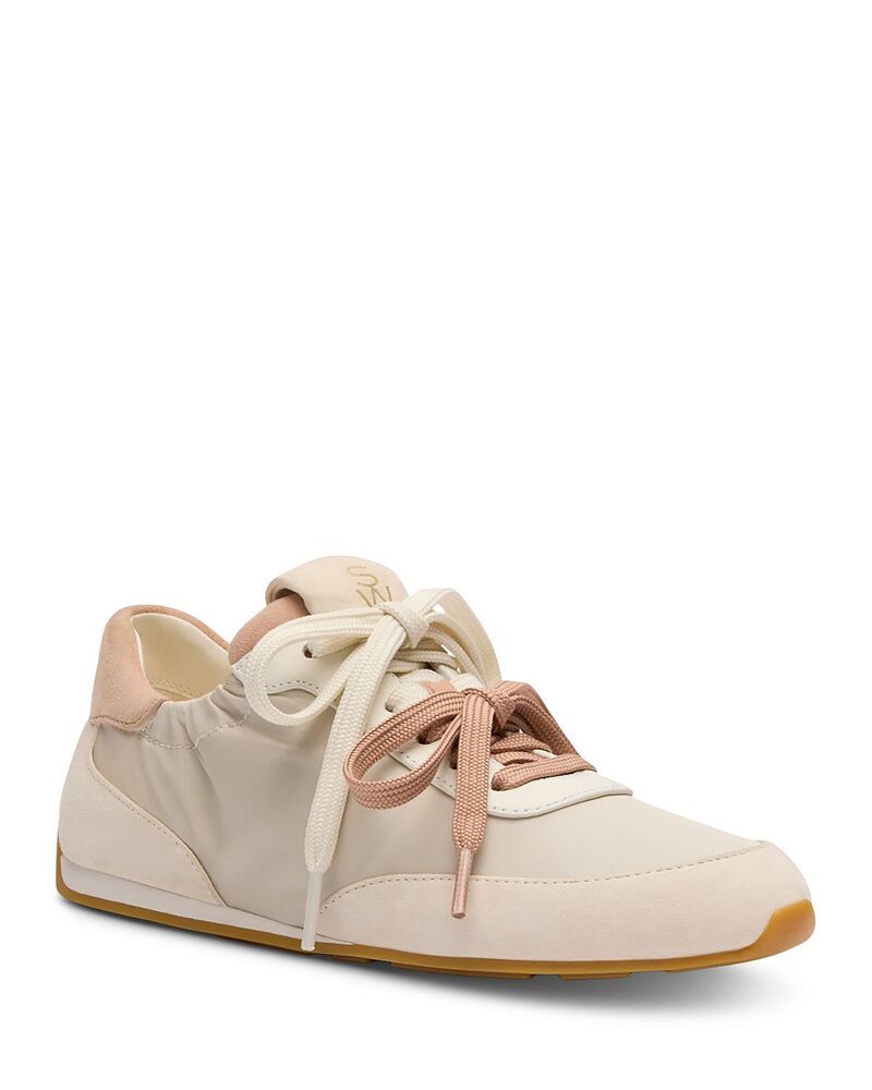 スチュアート ワイツマン レディース シューズ スニーカー Stuart Weitzman Womens Bond Ruche Sneakers LinenCreamBlushful クリーム