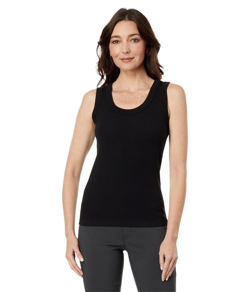 ニックプラスゾーイ レディース トップス シャツ ニット NICZOE Perfect Knit Rib Scoop Tank Black Onyx ブラック