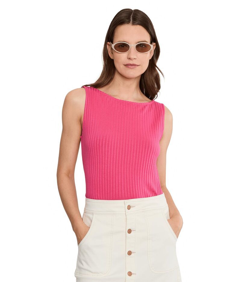 リヴァプール ロサンゼルス レディース トップス シャツ リブニット ノースリーブ ニット Liverpoolos Angelesleeveless Boat Neck Rib Knitop Diva