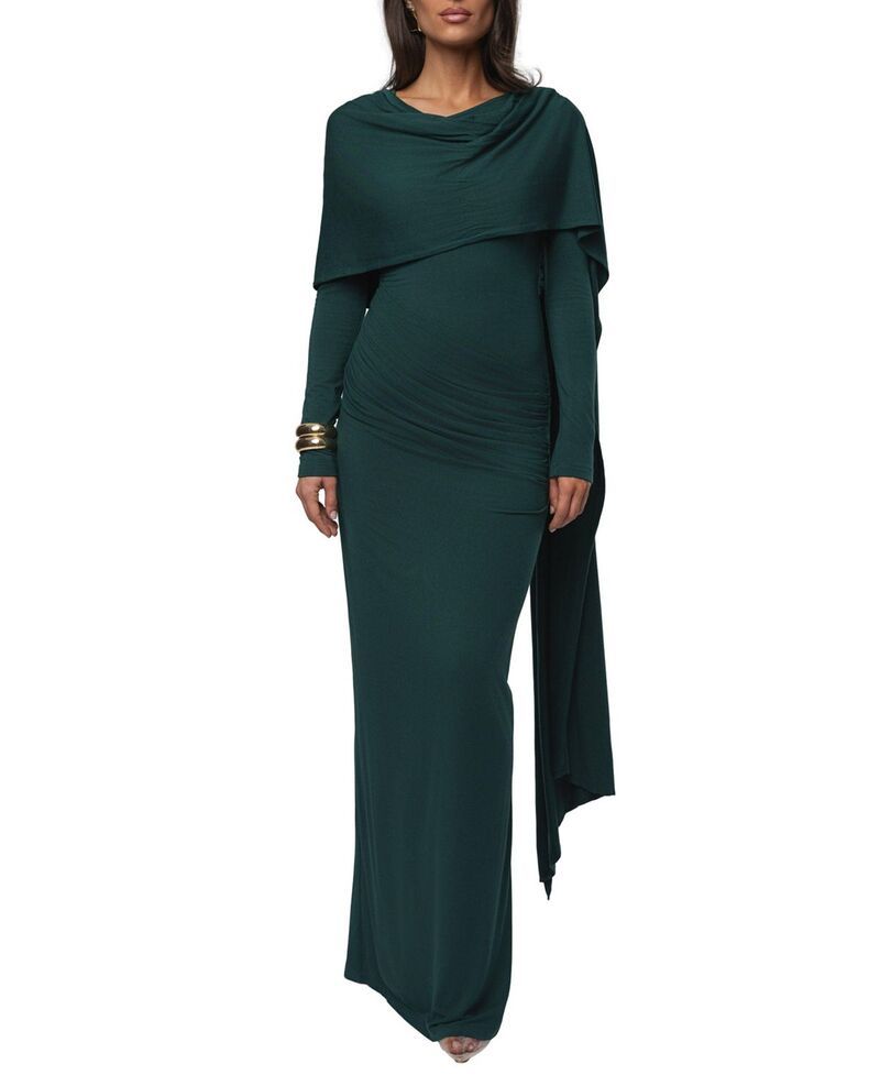 ジェイラックスレーベル レディース トップス ワンピース アシンメトリー マキシ JLUXLABEL Glitz Asymmetric Maxi Dress Green グリーン