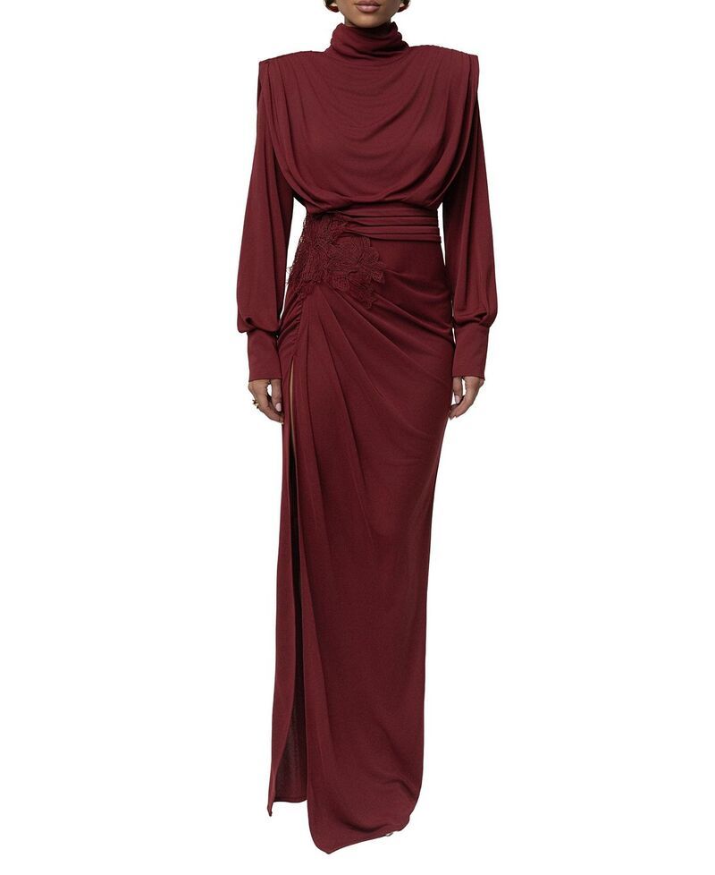 ジェイラックスレーベル レディース トップス ワンピース マキシ JLUXLABEL Radiance Maxi Gown Burgundy バーガンディ