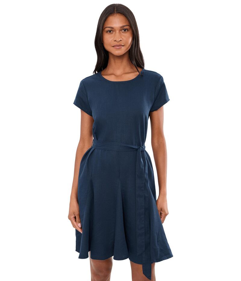 スプレンディット レディース トップス ワンピース ミニ リネン Splendid Lydia Linen Mini Dress Navy ネイビー
