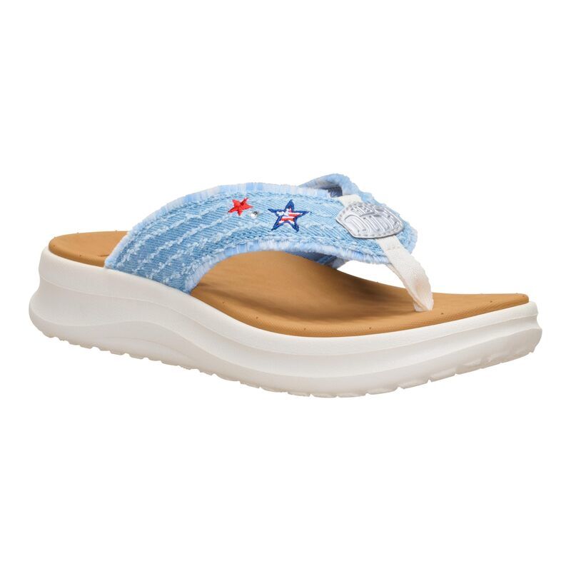 ヘイデュード レディース シューズ サンダル Hey Dude Tide Flip FadedenimMul デニム