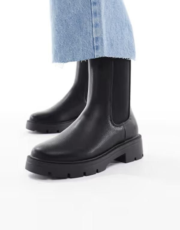 シュー レディース ブーツ・レインブーツ チェルシーブーツ チェルシー schuh Abbie chunky chelsea boots Black ブラック