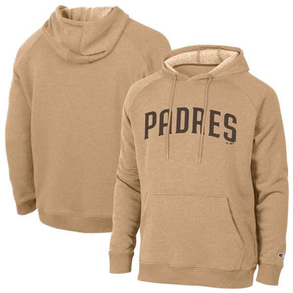 チャンピオン メンズ アウター パーカー・スウェット Mens Champion Brown San Diego Padres Triumph TriBlend Raglan Hoodie Brown