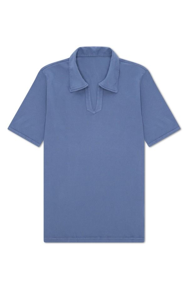 フォルテラ メンズ トップス ポロシャツ グース Fortela Goose Short Sleeve Polo Indigo Rinse インディゴ