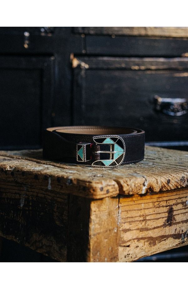 フォルテラ メンズ アクセサリー ベルト Fortela Kansas Belt with Turquoises Buckle Brown ブラウン