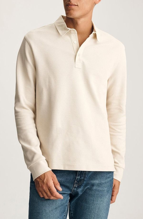 マーヴィ ジーンズ メンズ トップス ポロシャツ コントラスト Mavi Jeans Contrast Collar Long Sleeve Polo Peyote