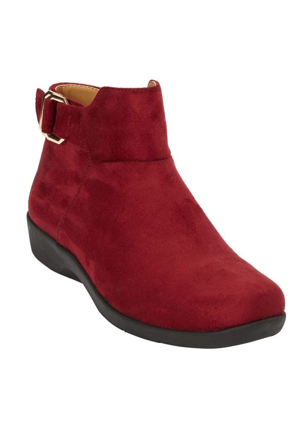コンフォートビュー レディース シューズ ブーツ・レインブーツ Comfortview The Cassie Bootie Rich Burgundy バーガンディ