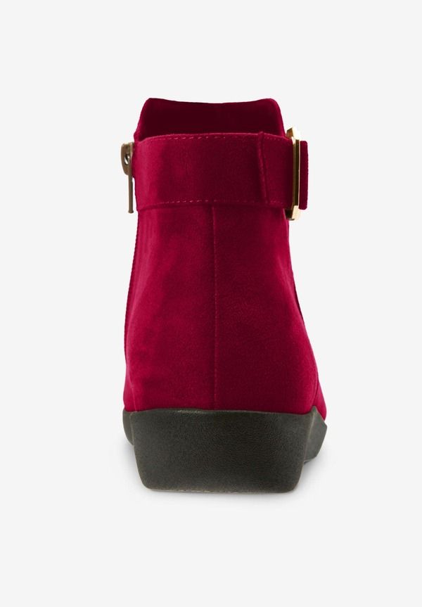 コンフォートビュー レディース シューズ ブーツ・レインブーツ Comfortview The Cassie Bootie Rich Burgundy バーガンディ
