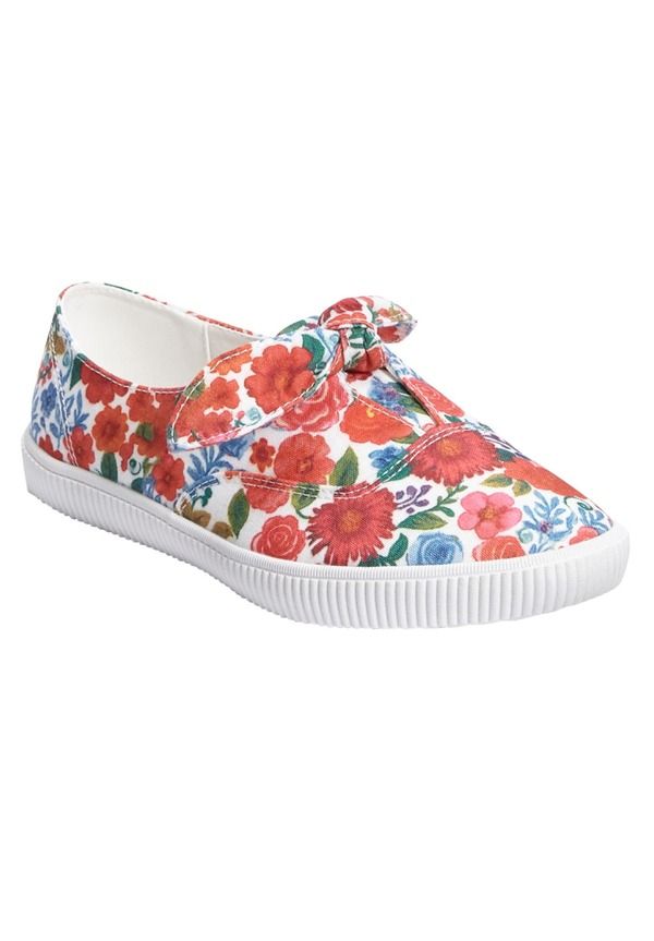 コンフォートビュー レディース シューズ スリッポン・ローファー スニーカー Comfortview The Anzani Canvaslip On Sneaker Gardenia Floral 14,541円