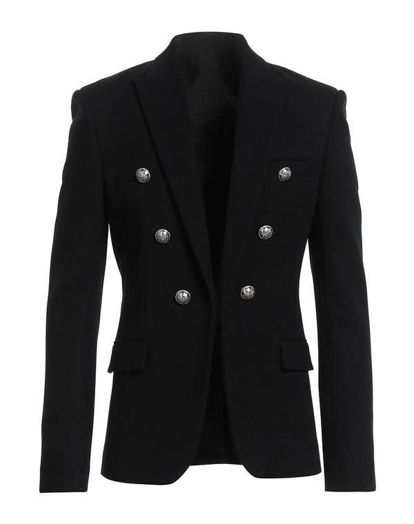 バルマン メンズ アウター ジャケット・ブルゾン テーラードジャケット BALMAIN Black ブラック
