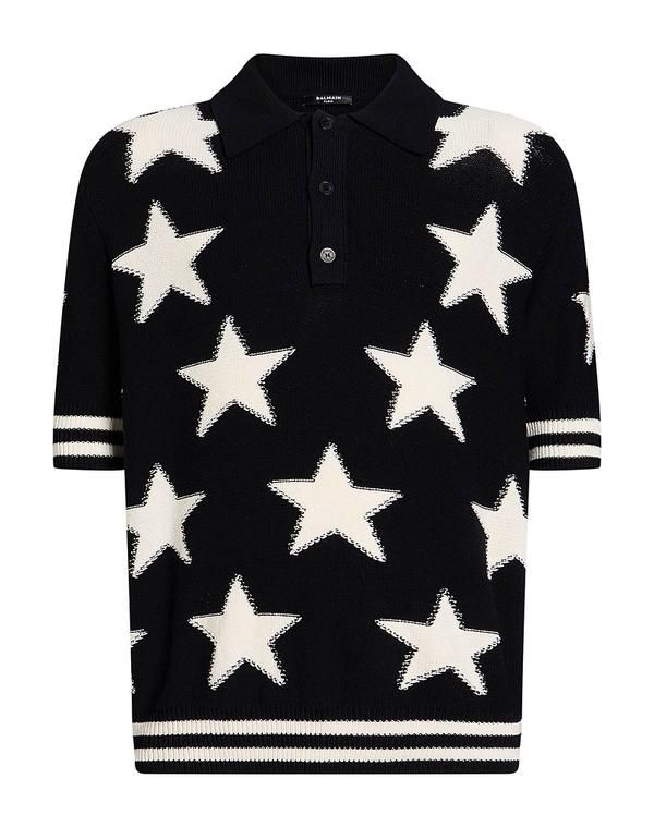 バルマン メンズ トップス ポロシャツ BALMAIN Black ブラック 78,540円