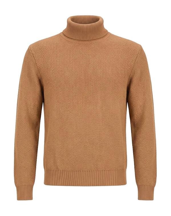 アルテア メンズ アウター ニット・セータートルネック ALTEA Camel キャメル