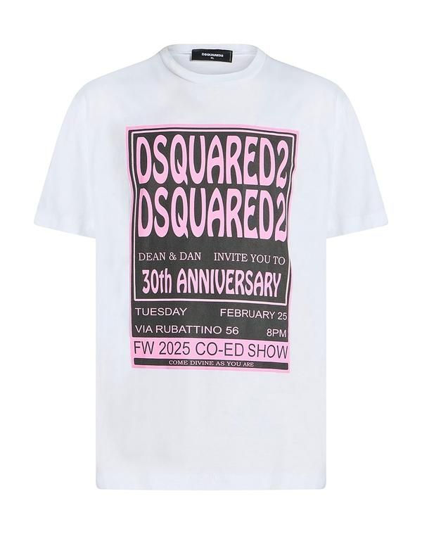 ディースクエアード メンズ トップス Tシャツ DSQUARED2 White ホワイト