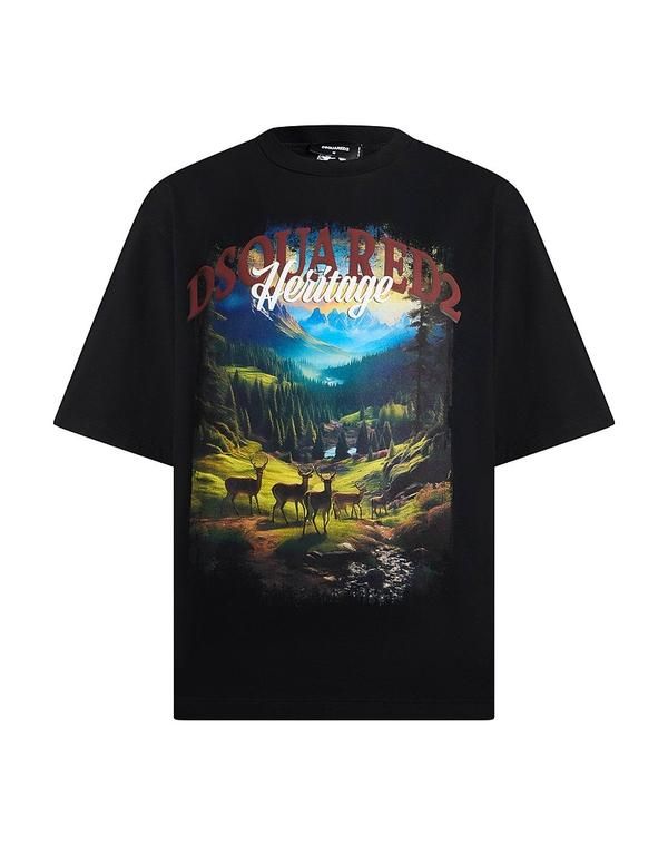 ディースクエアード メンズ トップス Tシャツ DSQUARED2 Black ブラック