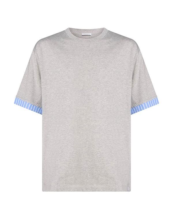 パウロペコラ メンズ トップス Tシャツ PAOLO PECORA Gray グレー