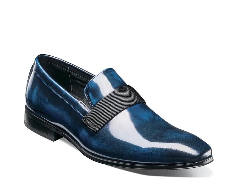 フローシャイム メンズ シューズ スリッポン・ローファー FlorsheimTux Loafer Navy Patent Leather ネイビー