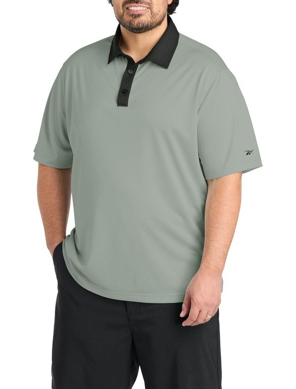 リーボック メンズ トップス ポロシャツ トール コントラスト Reebok Big Tall Contrast Solid Polo Shirt Big Tall LIGHT FOG 10,570円