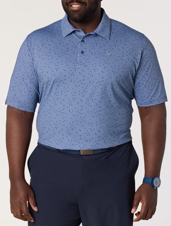 キャラウェイ メンズ トップス ポロシャツ ギンガムチェック プリントール ギンガム Callaway Big Tall Chevron GinghamPrinted Performance Polo