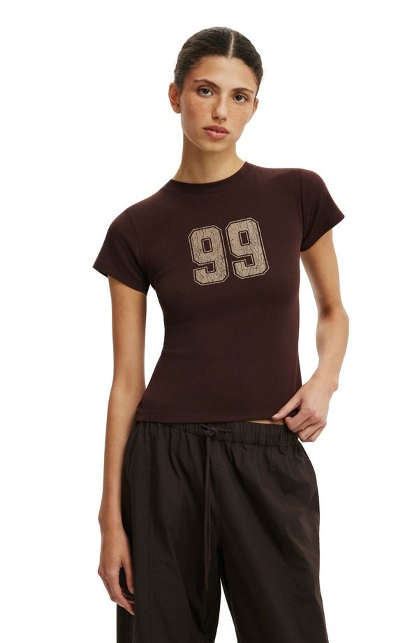 コットンオン レディース トップス シャツ グラフィック Cotton Womens The Tiny Graphic Tee 99 Dark Oak