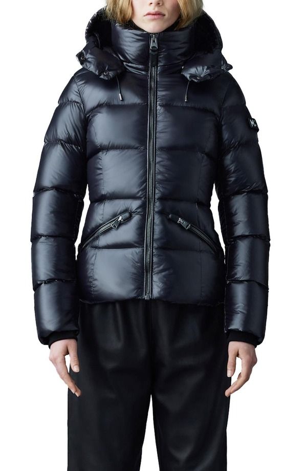 マッカージュ レディース アウター コート ダウン ジャケット Mackage Madalyn Down Puffer Jacket BLACK ブラック
