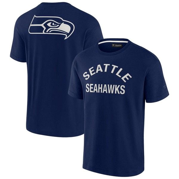 ファナティクス シグネチャー レディース トップス Tシャツ Unisex Fanaticsignature Navy Seattle Seahawks Elementsuper Soft Short