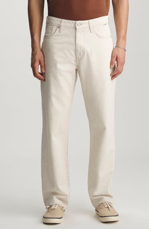 マーヴィ ジーンズ メンズ ボトムス カジュアルパンツ ストレート コットン リネン Mavi Jeans Marlon Relaxed Straight Leg Cotton Linen Jeans