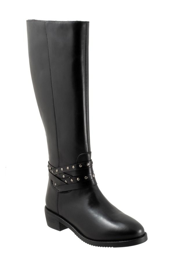 ソフトウォーク レディース シューズ ブーツ・レインブーツ SoftWalk Rosetta Knee High Boot Women BLACK ブラック