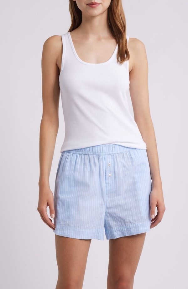 オープンエディット レディース トップス シャツ Open Edit Rib Tank WHITE ホワイト