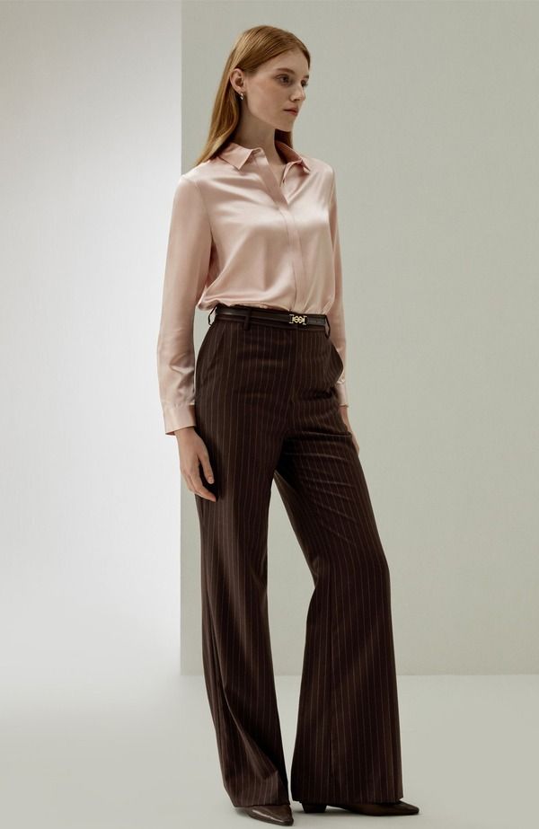 リリーシルク レディース トップス シャツ Lilysilk Womens Basiconcealed Placket Silk Shirt Pale pink ピンク 31,070円