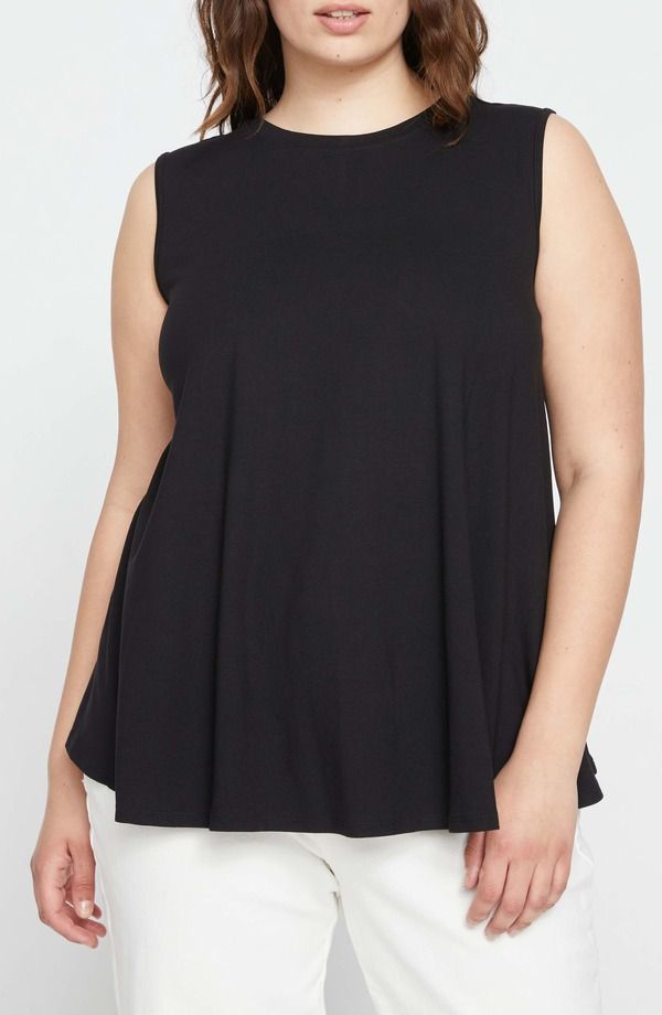 ユニバーサル スタンダード レディース トップス シャツ プラスサイズ Universal Standard Heatwave Divine Tank Top Plus Regular BLACK ブ