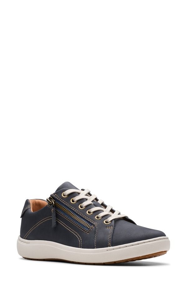 クラークス レディース シューズ スニーカー レース Clarks Nalle LaceUp Sneaker Women NAVY NUBUCK ネイビー