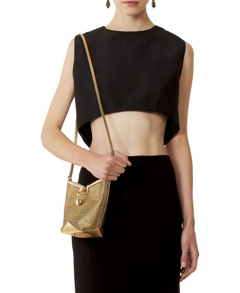 ランバン レディース トップス シャツ シルクロップド Lanvin Silk Faille Cropped Top Black ブラック 91,190円