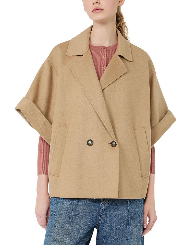 ウィークエンド マックスマーラ レディース アウター コート ウール Weekend Max Mara Wkdneo Wool Short Double Breasted Coat Camel キャメ