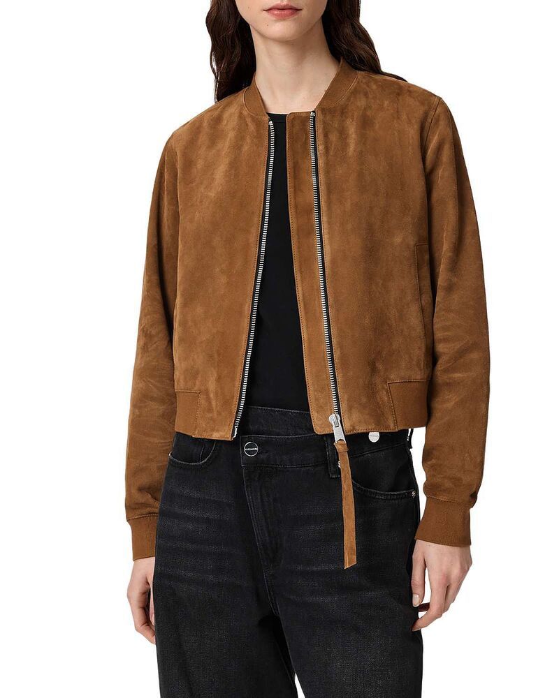 オールセインツ レディース アウター ジャケット・ブルゾン ALLSAINTS Orten Bomber Jacket Sugar Brown ブラウン