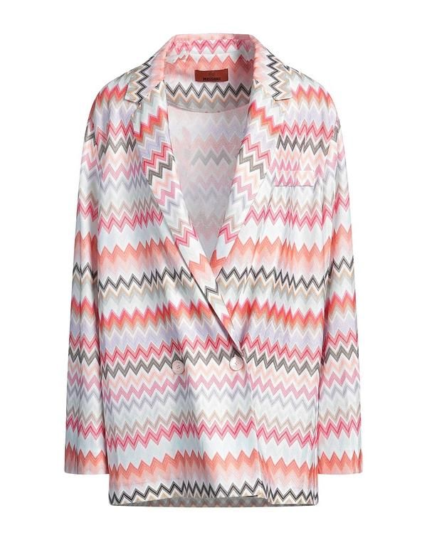 ミッソーニ レディース アウター ジャケット・ブルゾン テーラードジャケット MISSONI White ホワイト