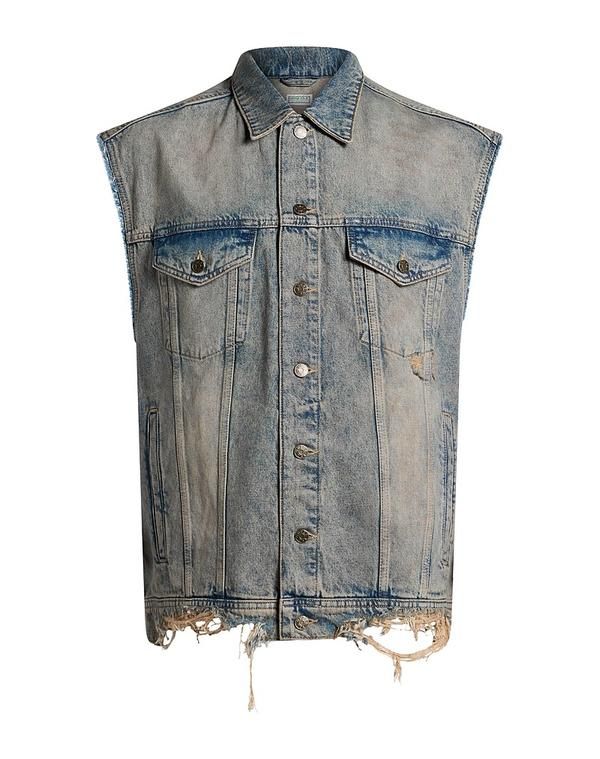 ゲス メンズ アウター ジャケット・ブルゾン デニムブルゾン GUESS Blue ブルー