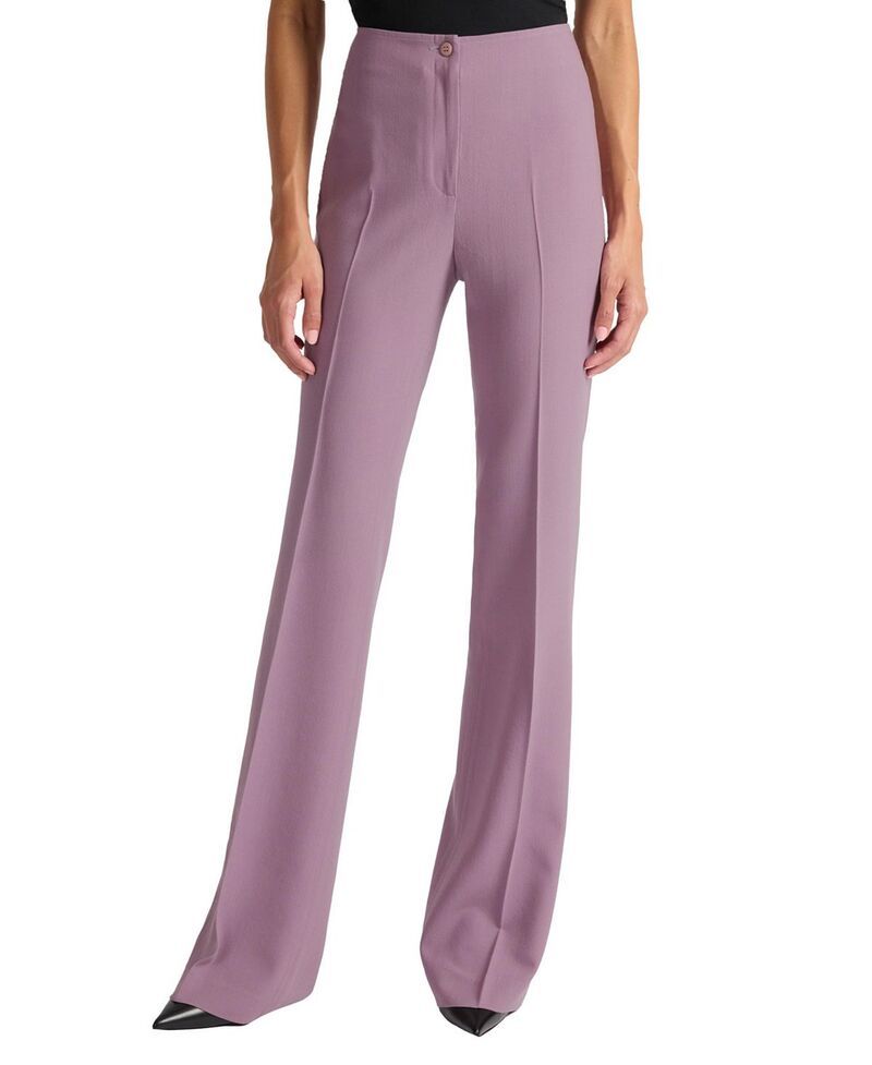 サントレッリ レディース ボトムス カジュアルパンツ フレア ウール Santorelli Elizabeth Fla red Leg Pant in Virgin Wool Stretch Dust