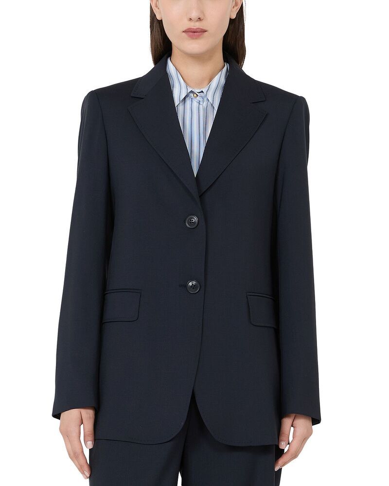 マックスマーラ レディース アウター ジャケット・ブルゾン ウール ブレザー Max Mara Studio Mstassenzi Wool Blazer Navy ネイビー