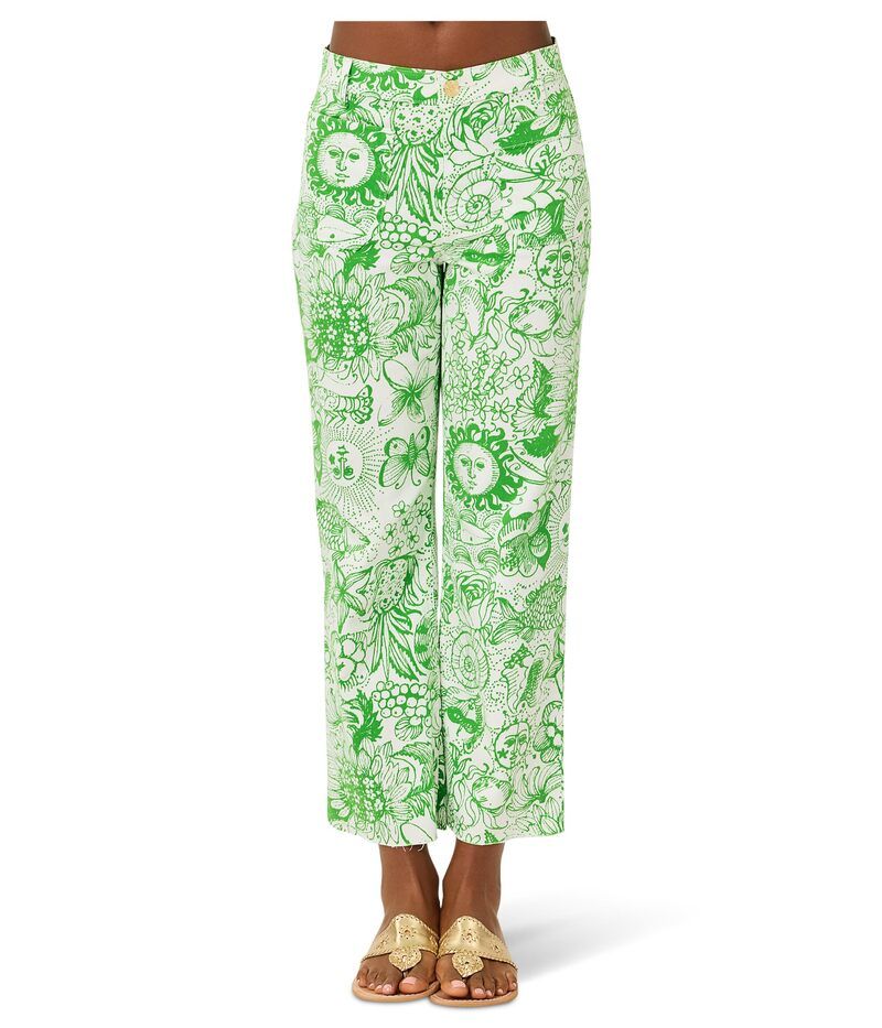 リリーピュリッツァー レディース ボトムス カジュアルパンツ ジーンズ Lilly Pulitzer Harleen HighRise Crop Jeans Puttin green Fleur De