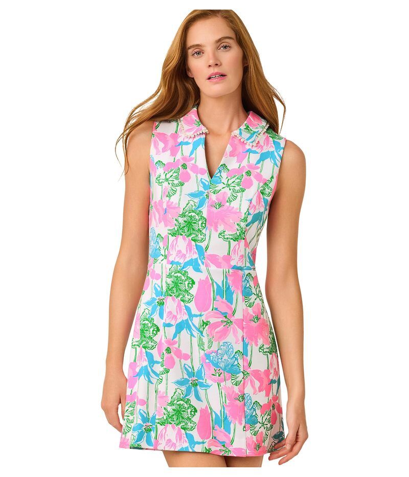 リリーピュリッツァー レディース トップス ジャンプスーツ ロンパースカート Lilly Pulitzer Twila Skirted Rompers Resort White Viney Liney