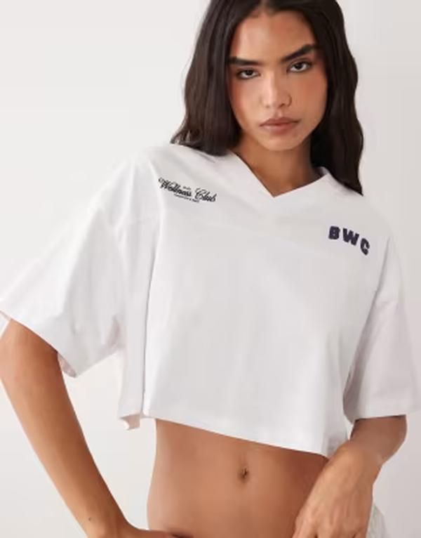 コットンオン レディース トップス Tシャツ クロップド グラフィック Cotton Active cropped graphic sporty Tshirt WHITE ホワイト 9,571円
