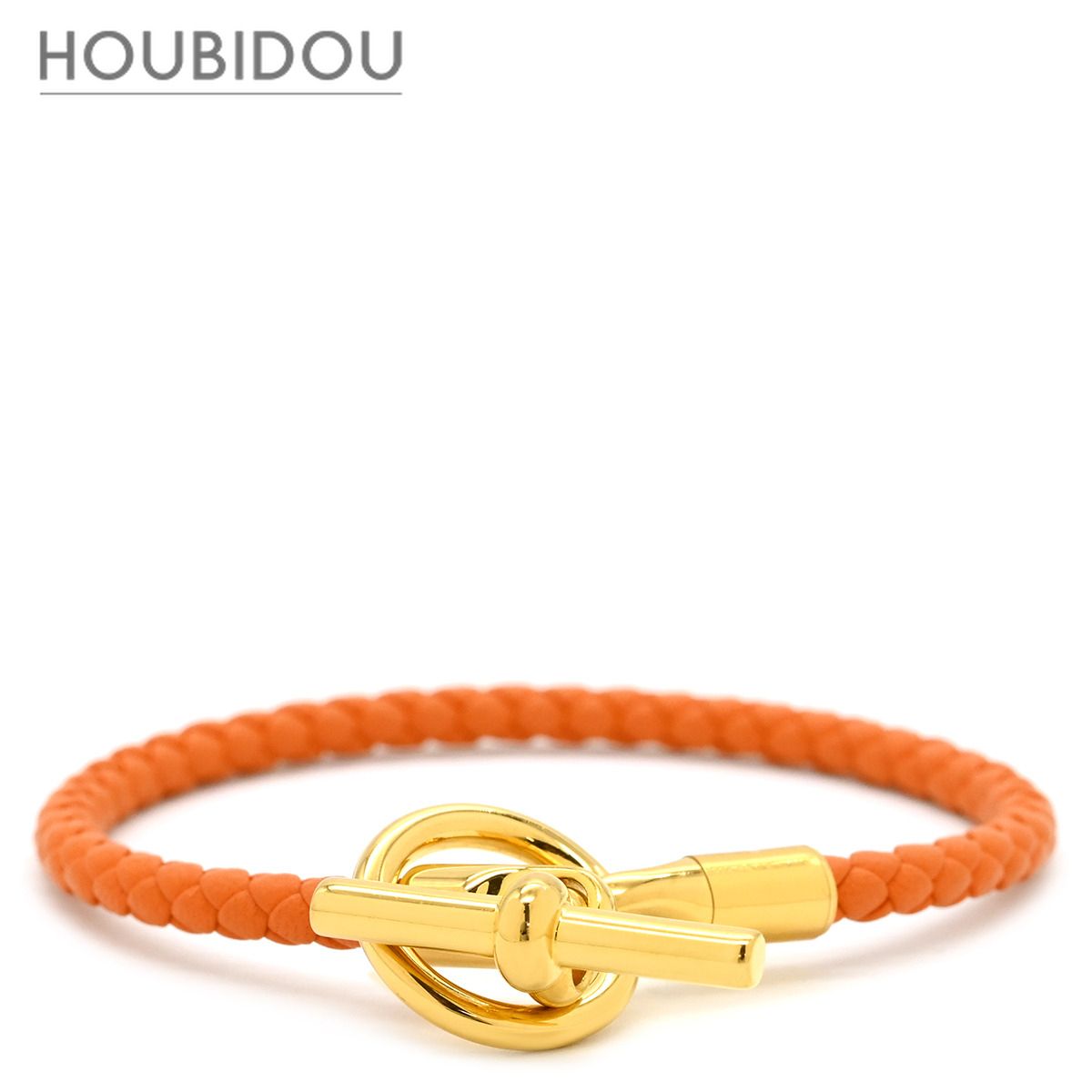 エルメス HERMES ブレスレット グレナン ヴォースイフト GP オレンジ ゴールド金具 新品 未使用 【箱】【中古】