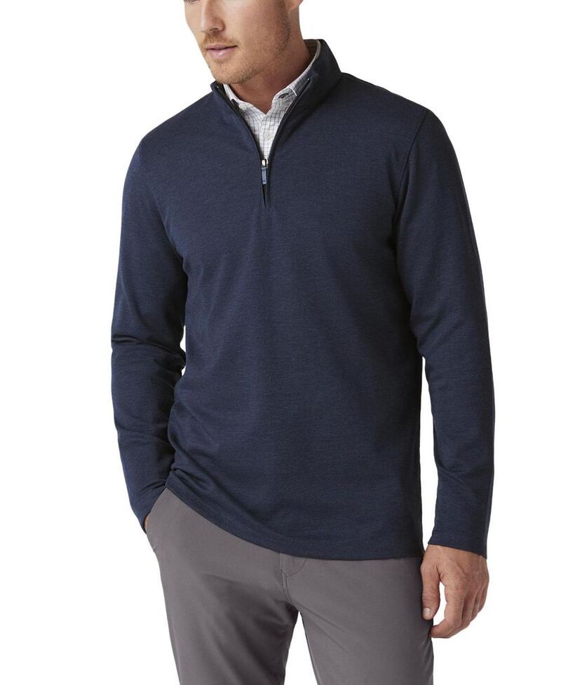 ミズンメイン メンズ アウター ニット・セーター ハーフジップ MizzenMain KPI Quarter Zip Heather Sweater Navy ネイビー